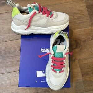 P448 sneakers size 37. New in box . White pink green